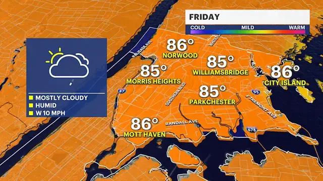 Video thumbnail for Scattered showers in The Bronx