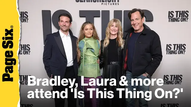 Video thumbnail for Bradley Cooper, Laura Dern, Will Arnett attend 'Is This Thing On?'  New York screening