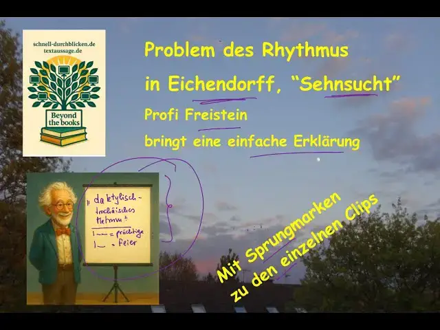 'Video thumbnail for "Daktylisch-trochäisch" - gibt es so was? "Rhythmus in Sehnsucht" von Eichendorff - es ist möglich!'