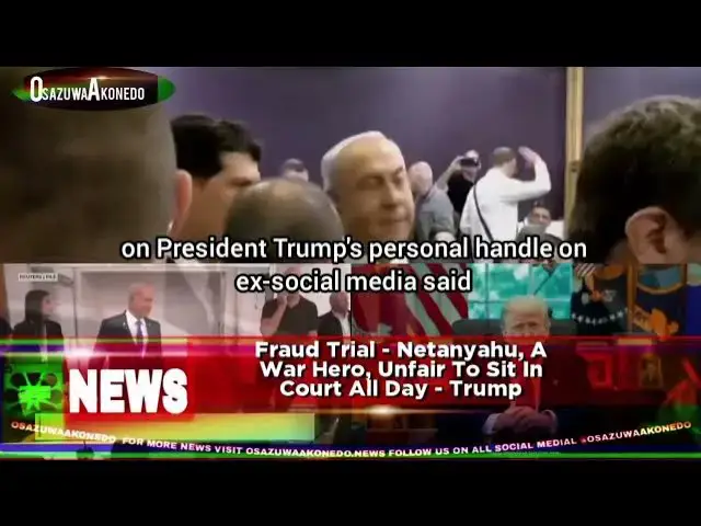 'Video thumbnail for Fraud Trial   Netanyahu, A War Hero, Unfair To Sit In Court All Day   Trump'
