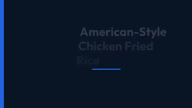Video thumbnail for Flavor-Packed American-Style Chicken Fried Rice: A Quick and Customizable Meal
