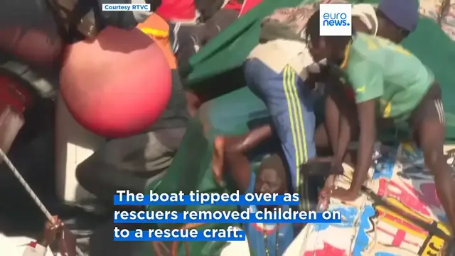 Video thumbnail for Seven dead after migrant boat capsizes near Canary Islands, emergency crews say