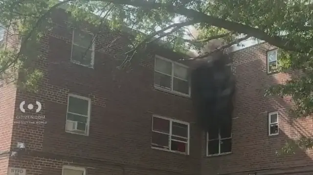 Video thumbnail for Canarsie apartment building blaze injures at least 2, sends cat leaping from window