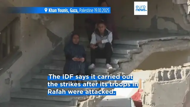 'Video thumbnail for Israel says it will return to ceasefire after carrying out attacks on Gaza's southern city of Rafah'