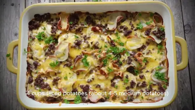 Video thumbnail for 5-Ingredient Hamburger & Potato Casserole Recipe