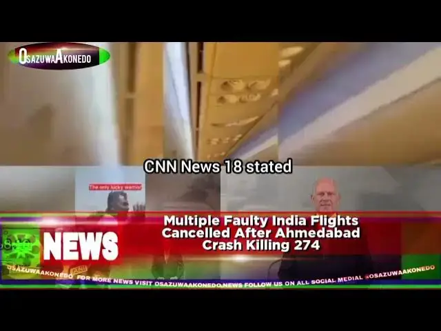 'Video thumbnail for Multiple Faulty India Flights Cancelled After Ahmedabad Crash Killing 274'