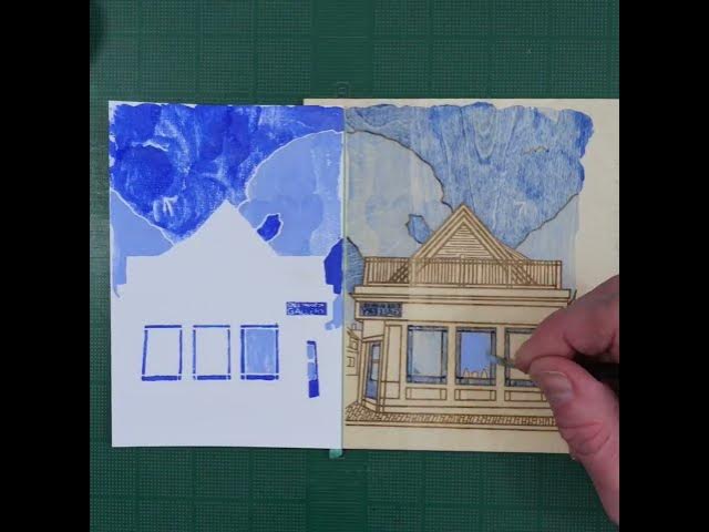 Video thumbnail for Salvatori Gallery White-Line Wood Cut | Time Lapse Printmaking