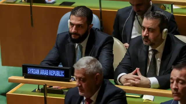 'Video thumbnail for President al-Sharaa is first Syrian leader to visit UNGA in six decades'
