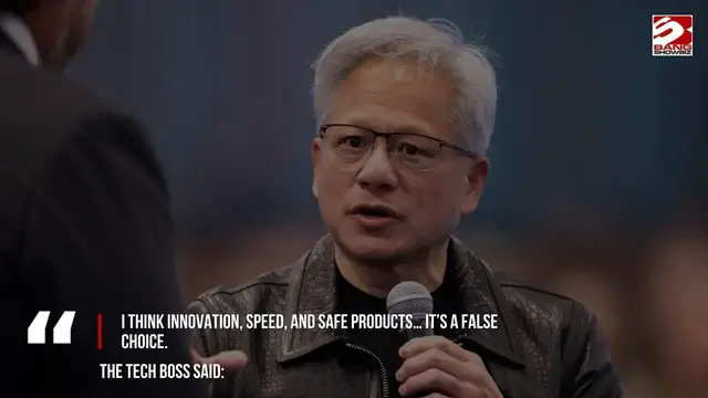 Video thumbnail for Nvidia CEO rejects calls for new AI regulation