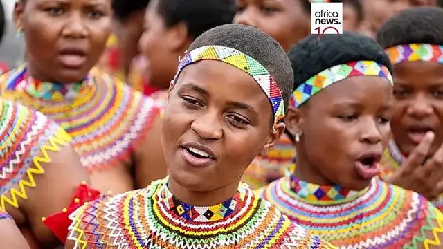 Video thumbnail for South Africa: Thousands of Zulu women gather for reed dance ceremony