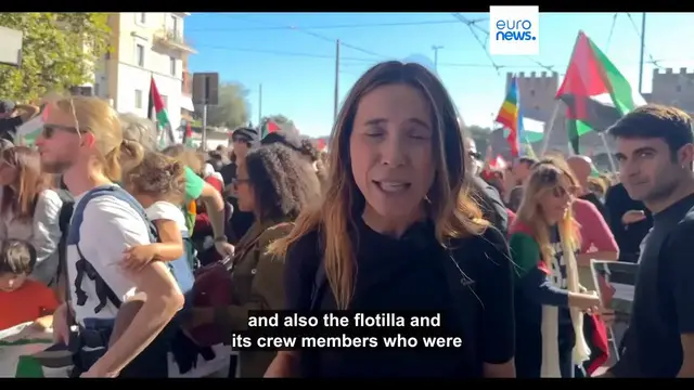 'Video thumbnail for From Rome to Barcelona: Thousands attend pro-Palestinian demos'