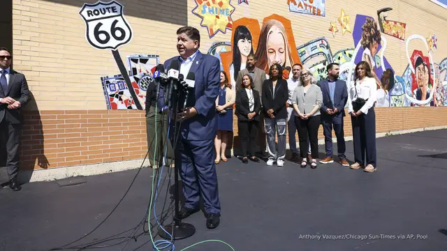 'Video thumbnail for Governor says Trump admin to federalize 300 members of Illinois National Guard'