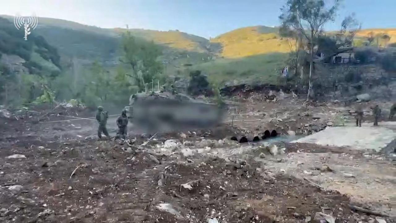 Video thumbnail for Lebanon: IDF Shows Tank Crossing Litani River Bridge Toward Beaufort.