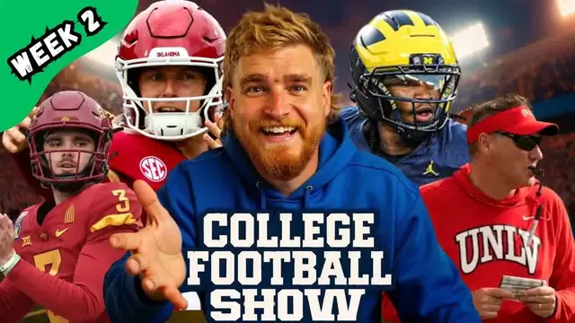 'Video thumbnail for College Football Week 2 Preview: OU-Michigan QB Battle, Nico vs Mullen & Top Storylines'
