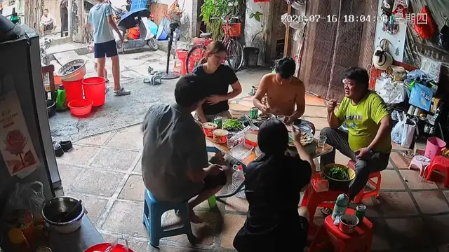 Video thumbnail for China: Dinner interrupted as portable gas stove explodes at table in China.