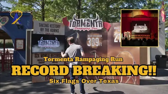'Video thumbnail for Tormenta Rampaging Run at Six Flags Over Texas Will Break World Records'