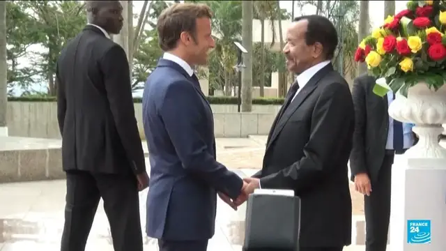 'Video thumbnail for Macron admits French 'repressive violence' in Cameroon decolonisation 'war''