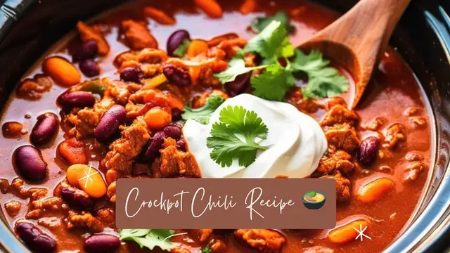 Video thumbnail for Crockpot Chili Recipe 🍲