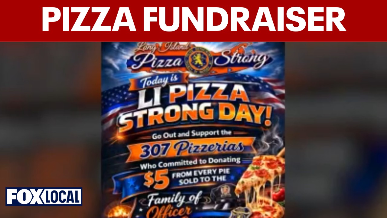 Video thumbnail for Long Island pizzerias raise money for family of fallen officer