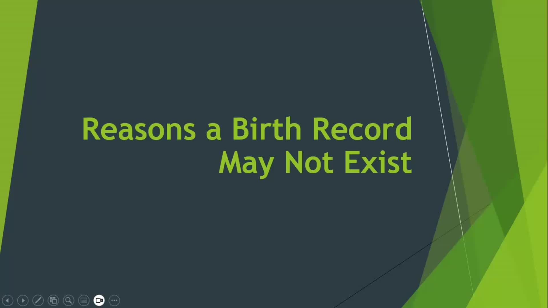 Video thumbnail for Reasons a Birth Record May Not Exist