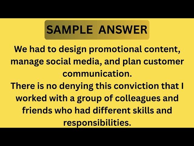 Video thumbnail for Describe a Time When You Worked in a Group | IELTS Speaking Cue Card 2026