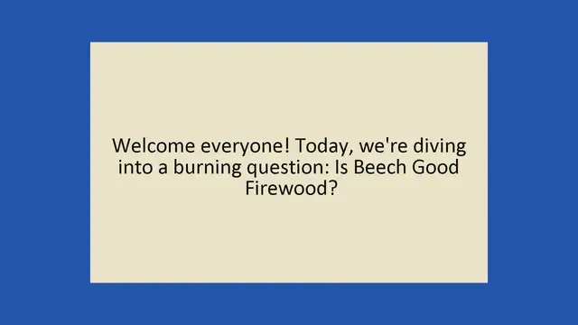 'Video thumbnail for Is Beech Good Firewood?'