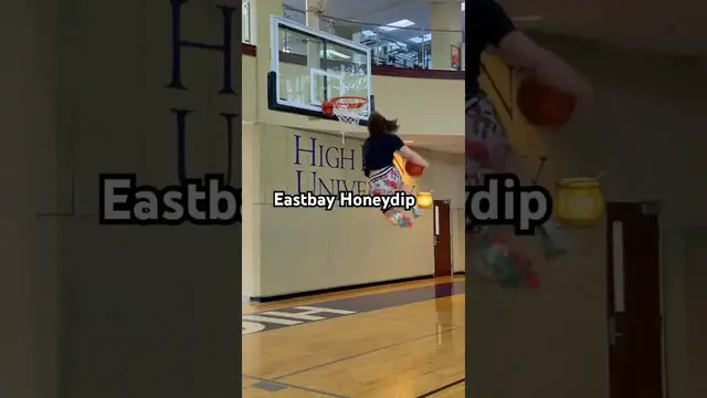 Video thumbnail for (358) eastbay honeydip dunk?! 6ft player highlights