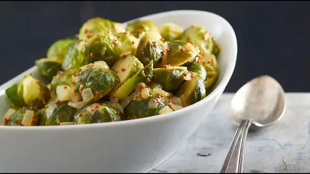 Video thumbnail for Brussels Sprouts in Mustard Sauce Recipe
