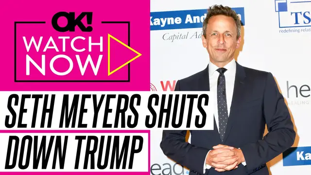 'Video thumbnail for Seth Meyers Reacts After Donald Trump Declared His Late-Night Show Should Be Canceled'