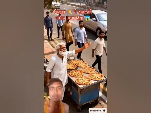 Video thumbnail for Gareeb Budha Pizza Bechkar Ban Gaya Crorepati 😱🍕 #Shorts #emotional #viral #sad