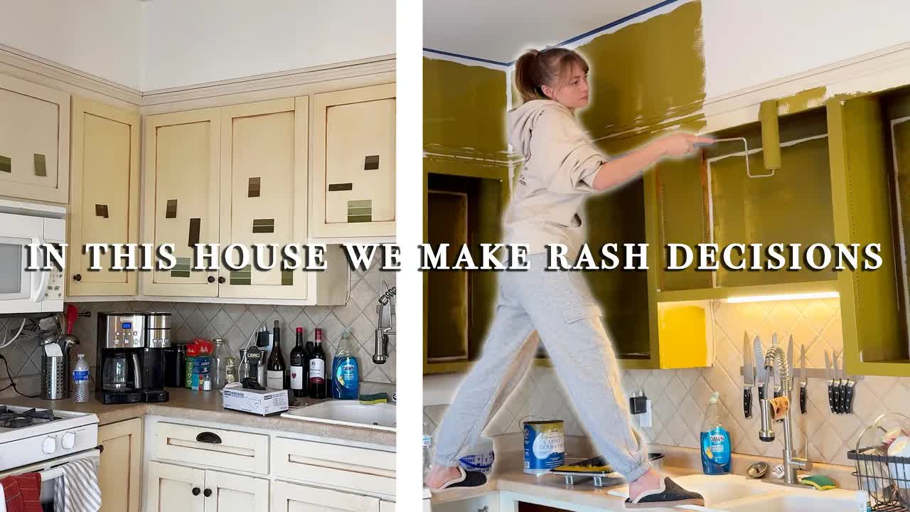 Video thumbnail for hannahleeduggan: kitchen renovation! cabinet painting, diy home improvement & room makeover