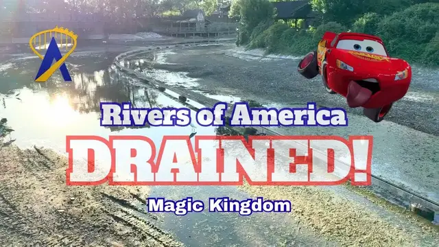 'Video thumbnail for Rivers of America Drained at the Magic Kingdom - Construction Update'
