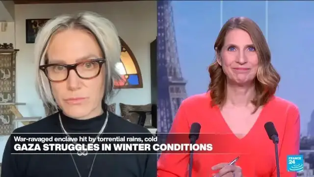 Video thumbnail for Gaza struggles in winter conditions, with rains and sewage sparking deadly disease surge