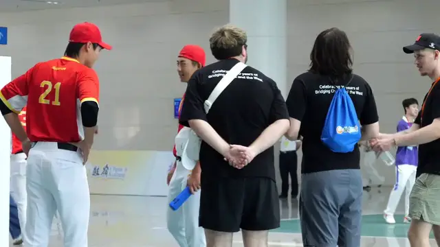 Video thumbnail for China: China-U.S. youth baseball exchange event launched in east China's Fuzhou.
