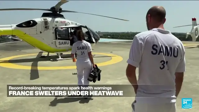 Video thumbnail for Hospitals on red alert as France sees hottest day ever