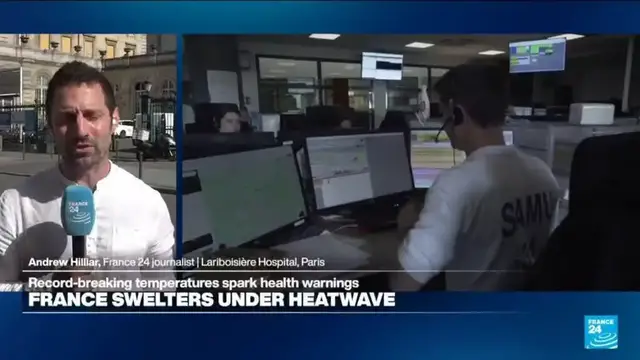 Video thumbnail for Hospitals on red alert as France sees hottest day ever