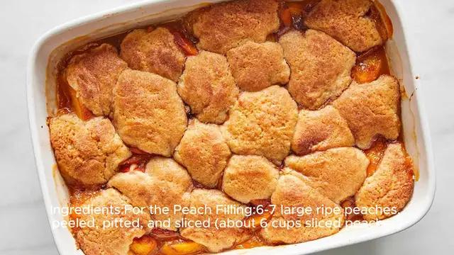 Video thumbnail for Old School Peach Cobbler Recipe