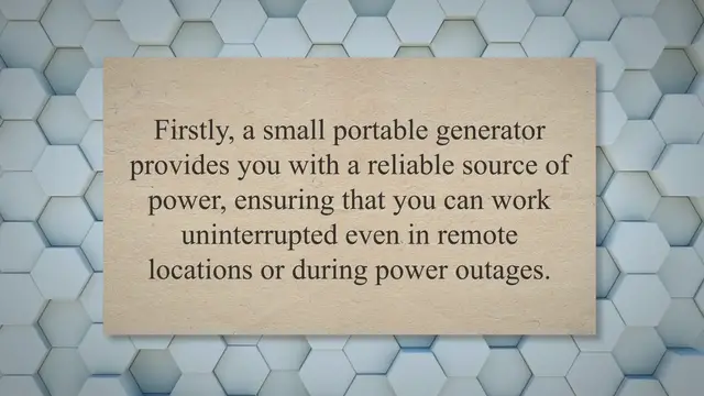 Video thumbnail for Powering Up Precision: Why Woodworkers Need a Small Portable Generator