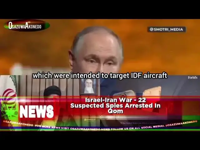 Video thumbnail for Israel-Iran War - 22 Suspected Spies Arrested In Qom