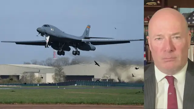 Video thumbnail for US withdraws bombers used in the Iran war from UK’s RAF Fairford airbase