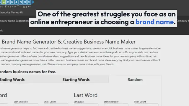 Video thumbnail for Best Name Generator 2024 for Business, Domain, Blog & YouTube