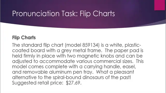 Video thumbnail for Pronunciation exercise:  Flip charts