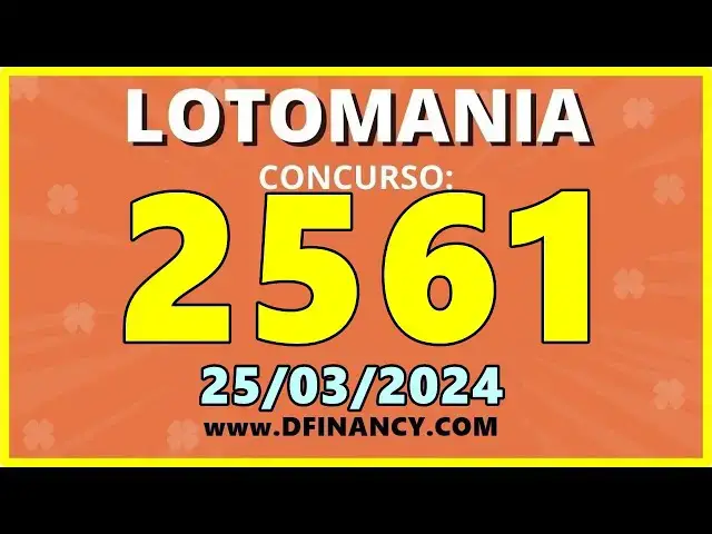 Video thumbnail for SAIU RESULATDO LOTOMANIA Concurso 2561 de hoje, segunda 25/03/2024