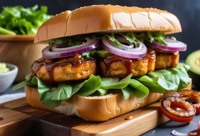 Video thumbnail for Crispy BBQ Tofu Sandwich