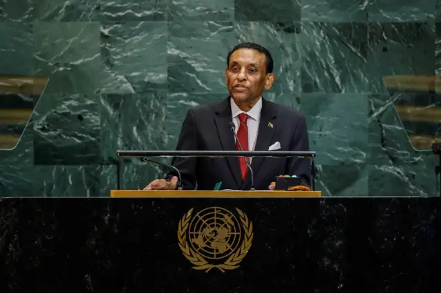 'Video thumbnail for Sudan PM urges end to ‘political’ chemical weapons sanctions'