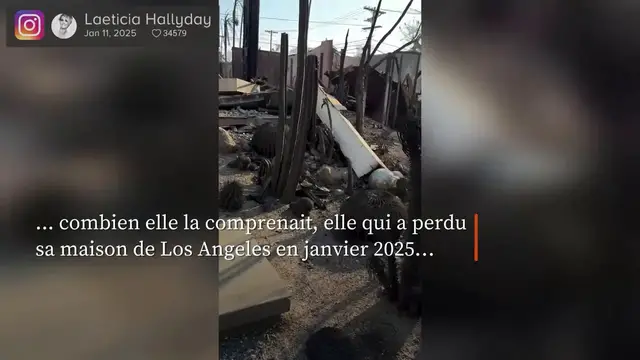 Video thumbnail for Laeticia Hallyday «bouleversée» devant la vidéo d'une maison brûlée par les incendies en Gironde.