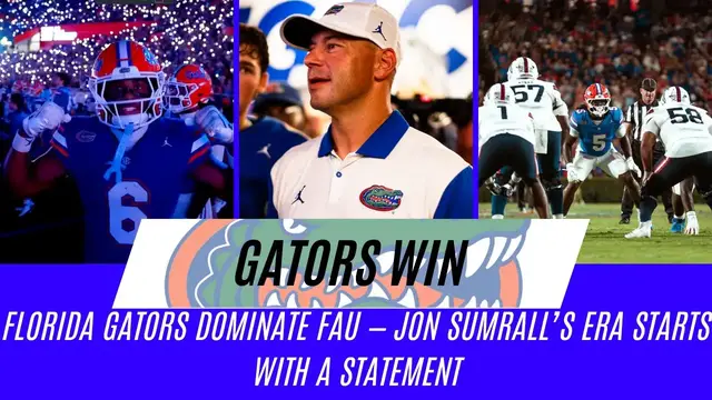Video thumbnail for Florida Gators DOMINATE FAU - Jon Sumrall's Era Starts With a STATEMENT