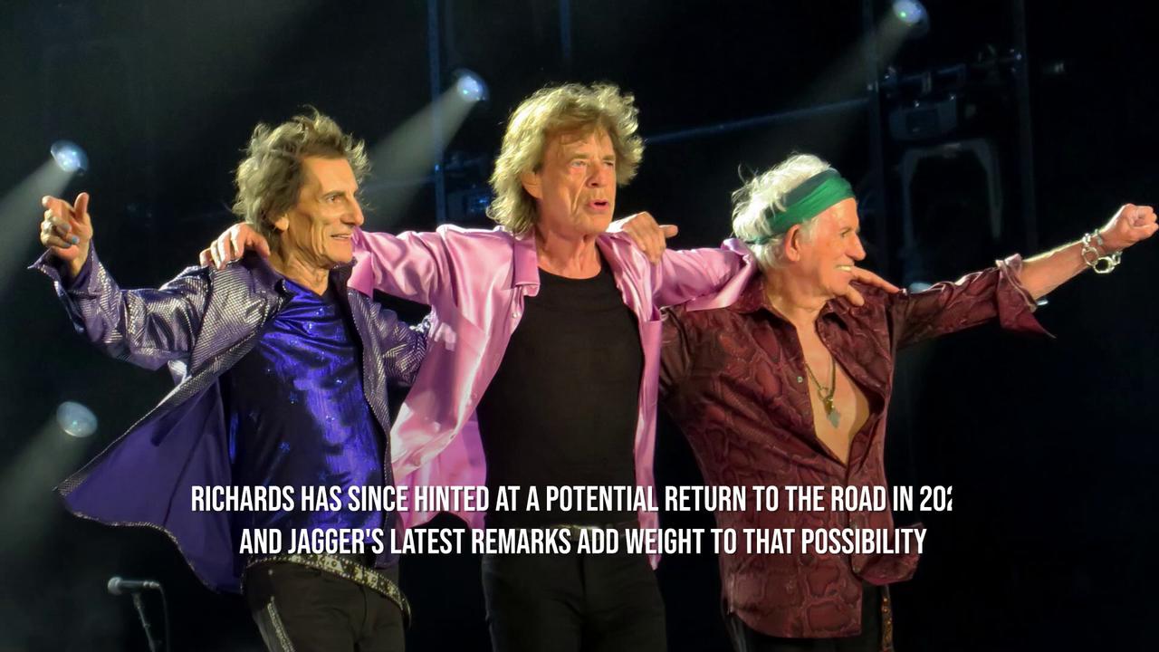 Video thumbnail for Mick Jagger teases Rolling Stones tour.