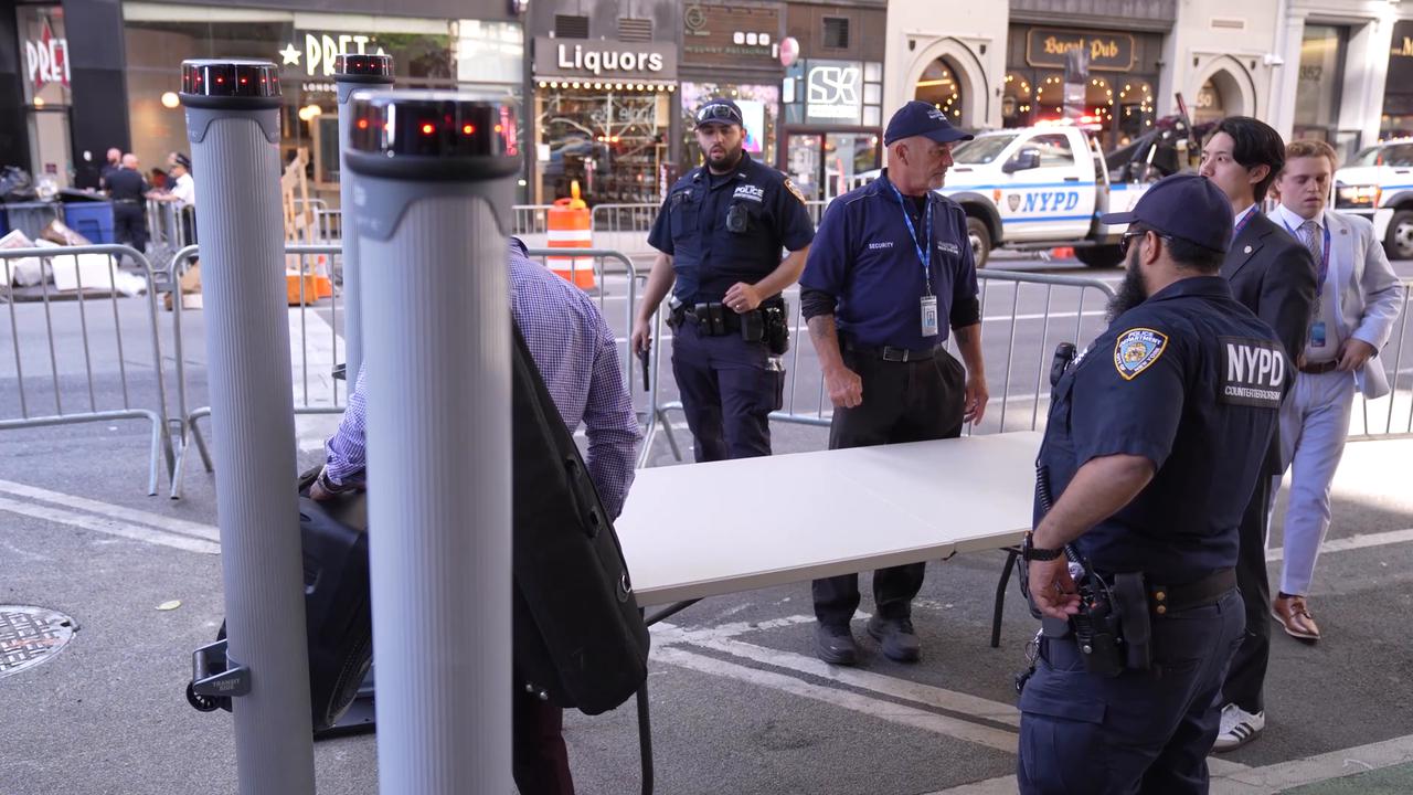 Video thumbnail for US: NYPD deploys large security as Trump expected at NBA Finals Game 3.