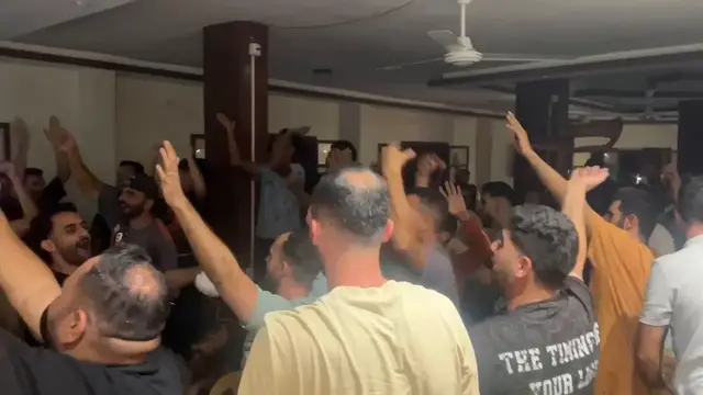 Video thumbnail for Gaza residents gather to watch 2026 FIFA World Cup final amid ongoing conflict.